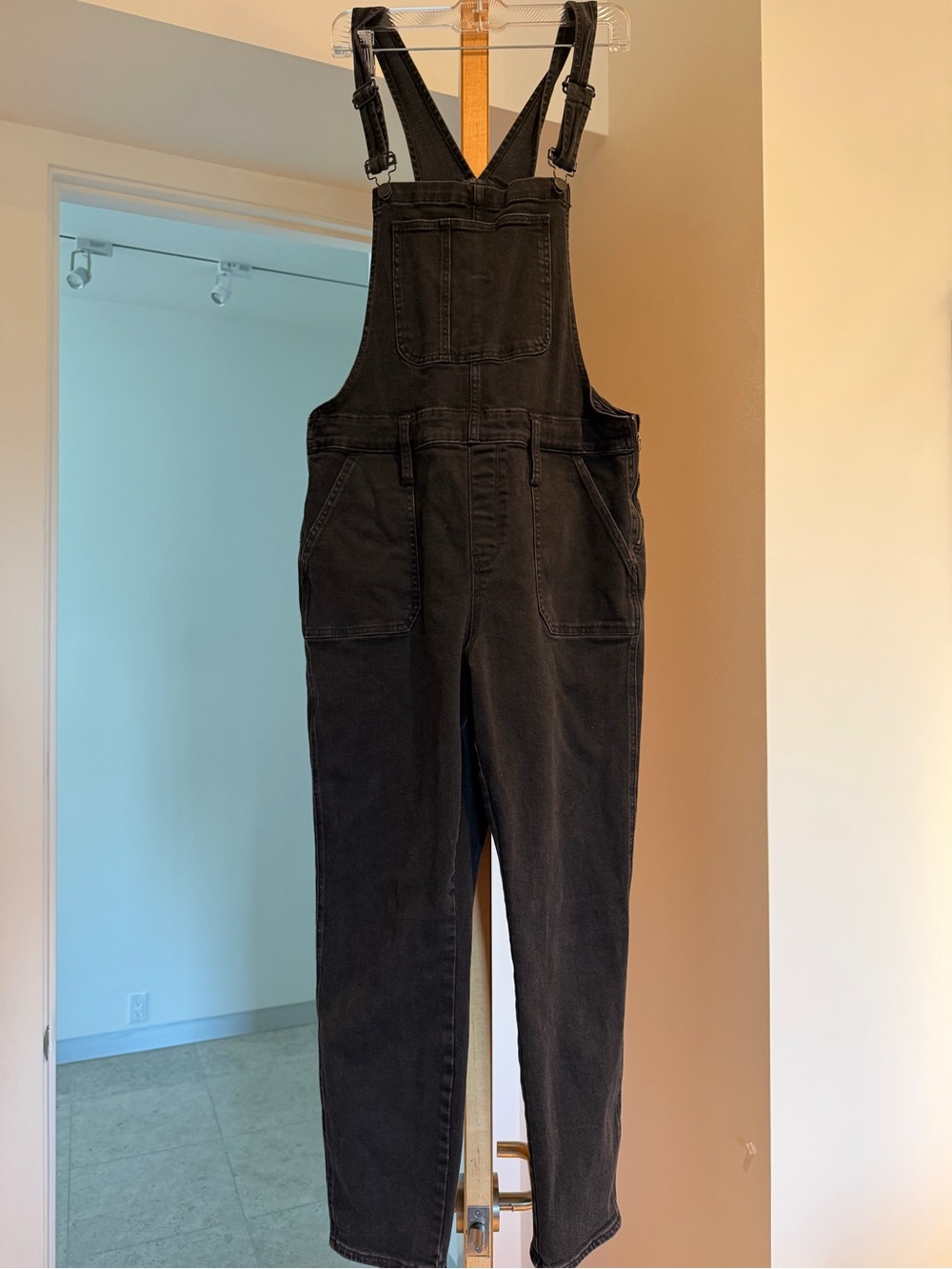 Madewell Women’s Black Denim Overalls